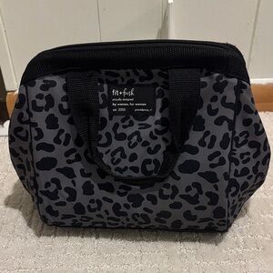 Black Leopard Print Women's Bag